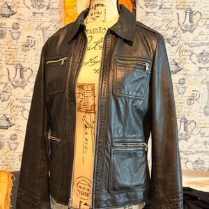🖤 Kenneth Cole Reaction Genuine Leather Jacket – Medium